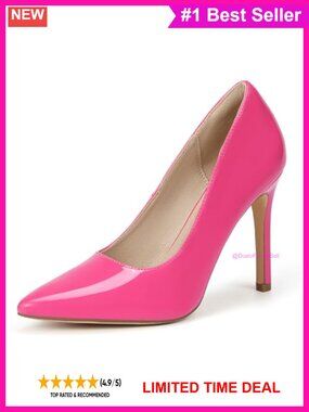 Women's Pointed Toe Stiletto Pumps Closed Toe 4 Inch High Heels Slip On